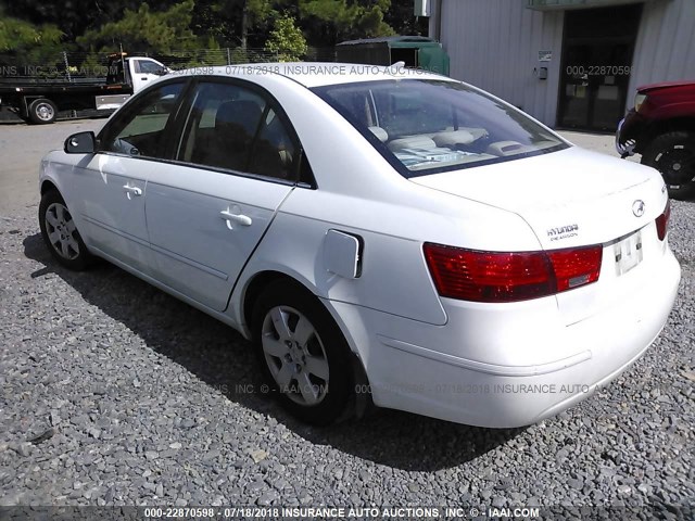 5NPET4AC0AH630599 - 2010 HYUNDAI SONATA GLS WHITE photo 3