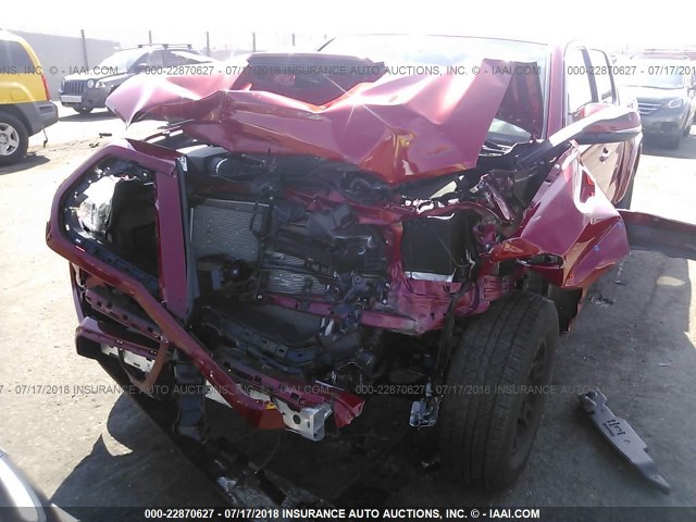 3TMCZ5AN5HM104082 - 2017 TOYOTA TACOMA DBL CAB/SR/TRDSPT/OR/PRO წითელი ფოტო 6