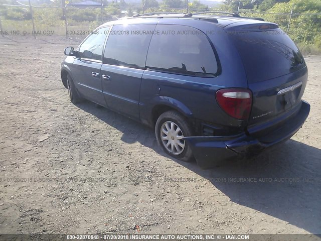 2C4GP74L32R644561 - 2002 CHRYSLER TOWN & COUNTRY EX Dark Blue photo 3