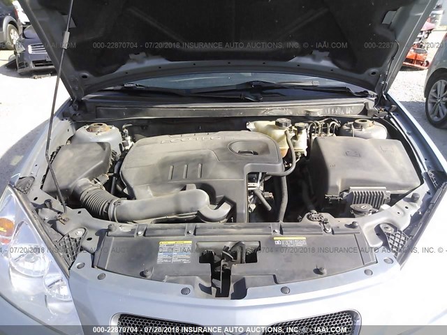 1G2ZF57B384196180 - 2008 PONTIAC G6 VALUE LEADER/BASE Light Blue photo 10