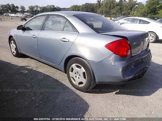 1G2ZF57B384196180 - 2008 PONTIAC G6 VALUE LEADER/BASE Light Blue photo 3