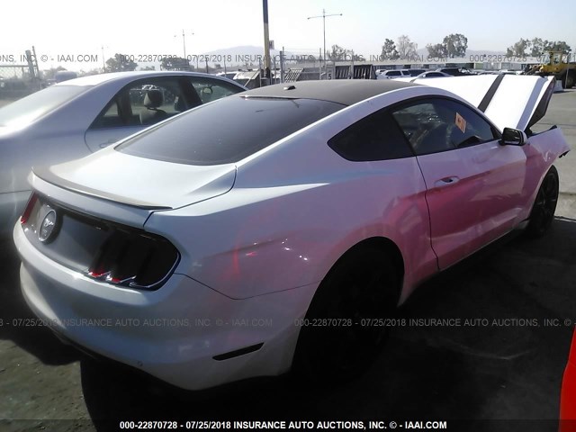 1FA6P8TH1F5319091 - 2015 FORD MUSTANG WHITE photo 4
