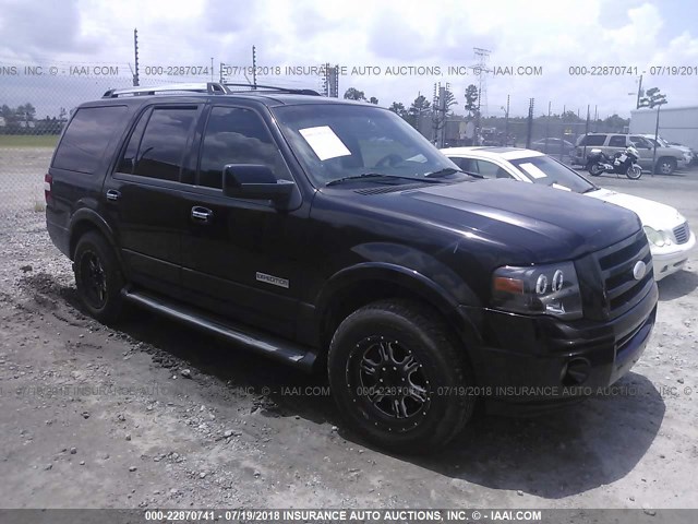 1FMFU19527LA35551 - 2007 FORD EXPEDITION LIMITED BLACK photo 1