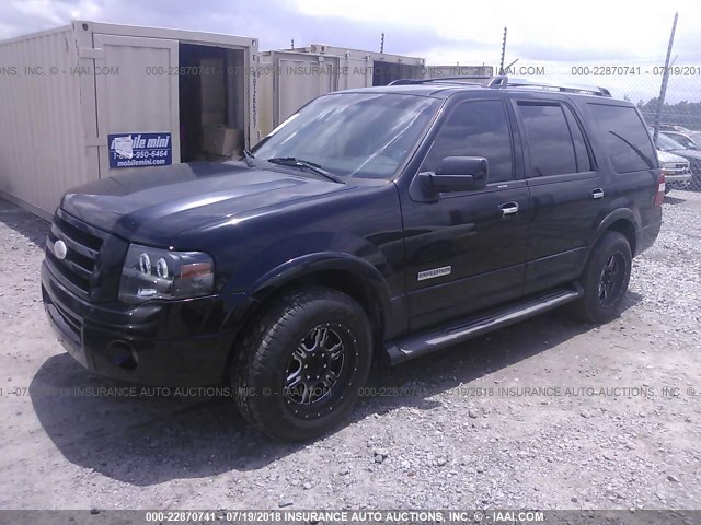 1FMFU19527LA35551 - 2007 FORD EXPEDITION LIMITED BLACK photo 2