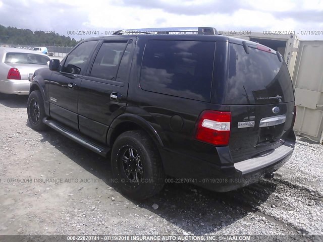 1FMFU19527LA35551 - 2007 FORD EXPEDITION LIMITED BLACK photo 3