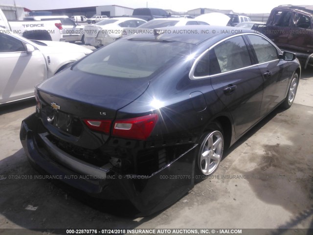 1G1ZB5ST5GF316256 - 2016 CHEVROLET MALIBU LS Mavi foto 4