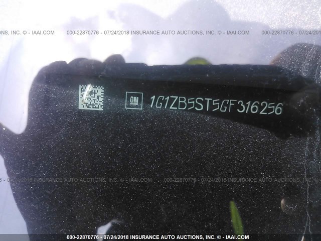 1G1ZB5ST5GF316256 - 2016 CHEVROLET MALIBU LS Mavi foto 9