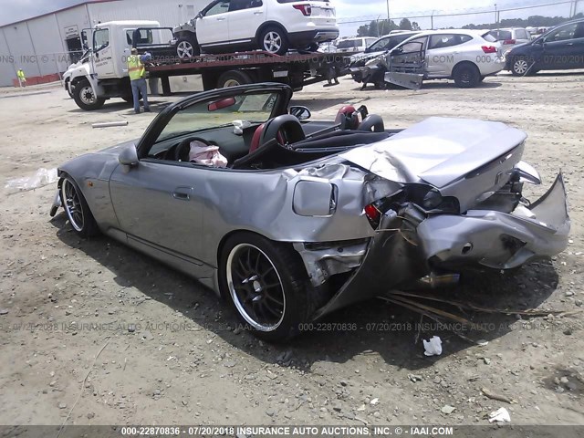 JHMAP1141YT005479 - 2000 HONDA S2000 SILVER photo 3