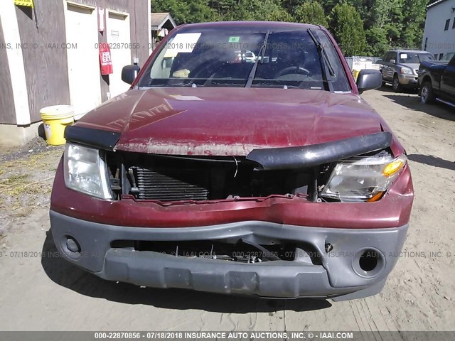 1N6BD06T97C449665 - 2007 NISSAN FRONTIER KING CAB XE MAROON photo 6