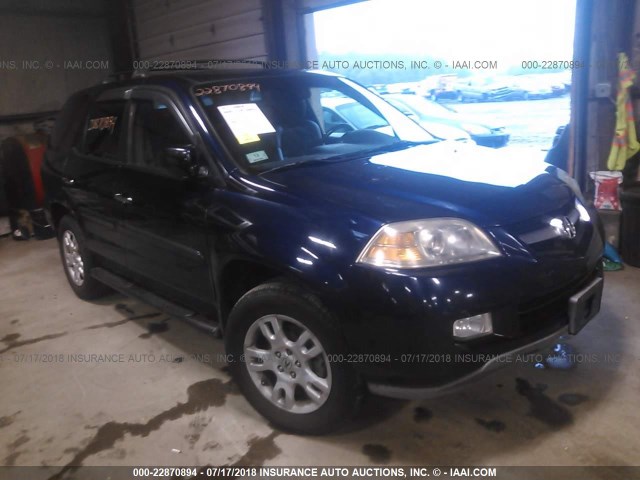 2HNYD18914H523930 - 2004 ACURA MDX TOURING BLUE photo 1