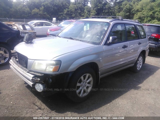 JF1SG65665H726710 - 2005 SUBARU FORESTER 2.5XS SILVER photo 2