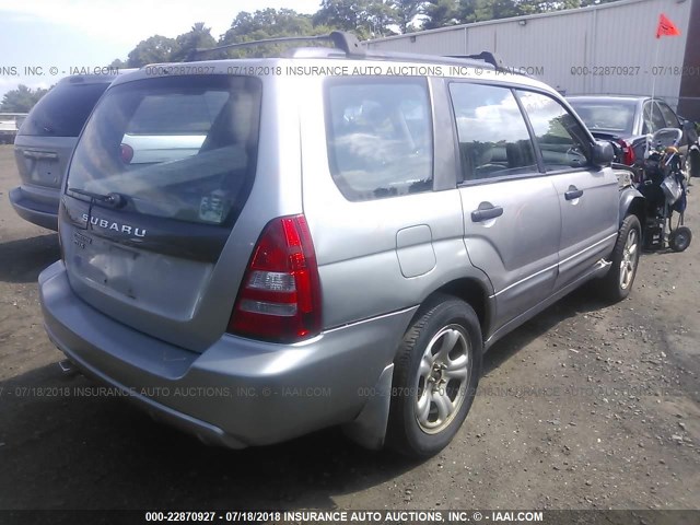 JF1SG65665H726710 - 2005 SUBARU FORESTER 2.5XS Күміс фото 4