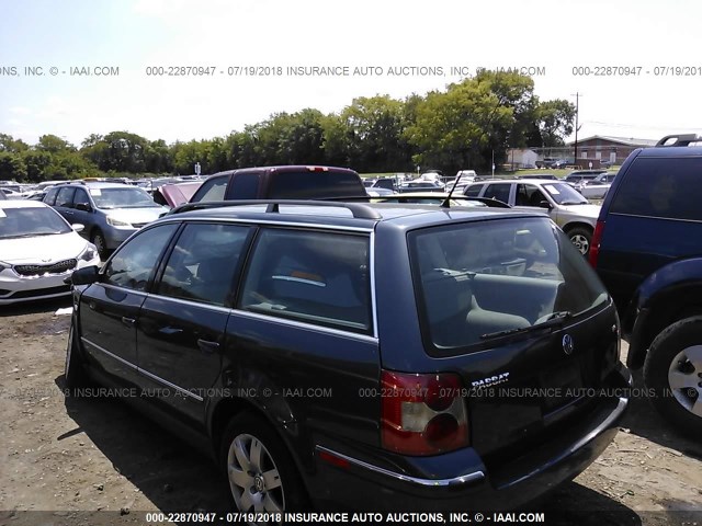 WVWWH63B23E005386 - 2003 VOLKSWAGEN PASSAT GLX Light Blue photo 3