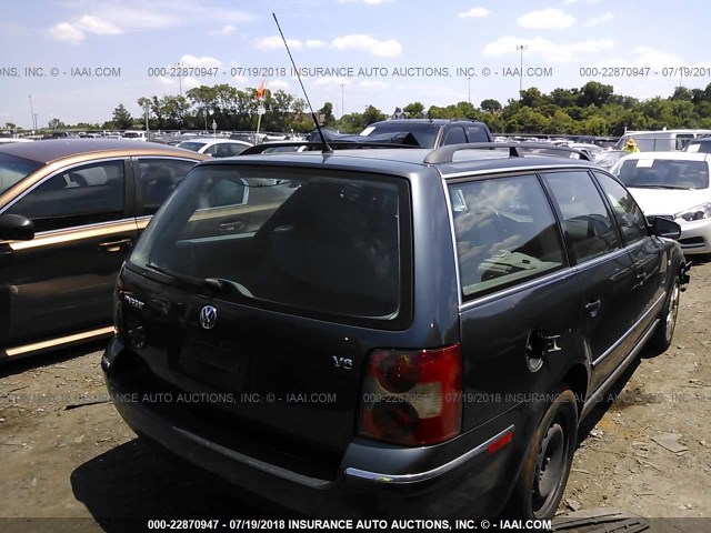 WVWWH63B23E005386 - 2003 VOLKSWAGEN PASSAT GLX Light Blue photo 4