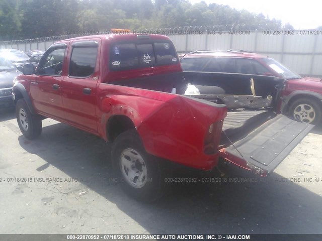 5TEGN92N24Z421284 - 2004 TOYOTA TACOMA DOUBLE CAB PRERUNNER RED photo 3