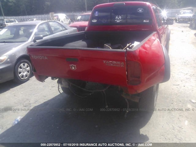 5TEGN92N24Z421284 - 2004 TOYOTA TACOMA DOUBLE CAB PRERUNNER RED photo 6