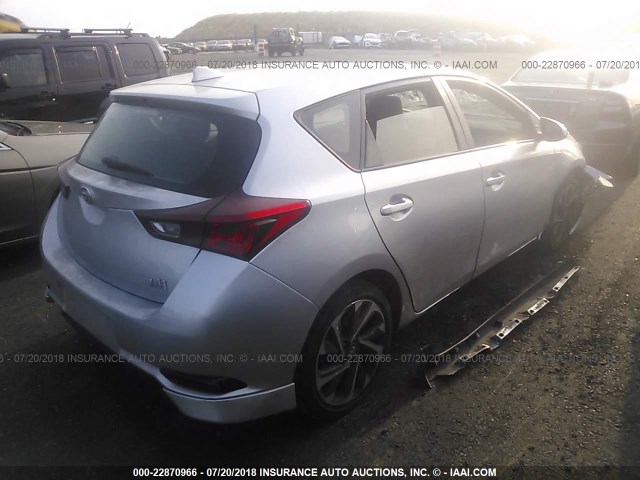 JTNKARJEXGJ517441 - 2016 TOYOTA SCION IM SILVER photo 4