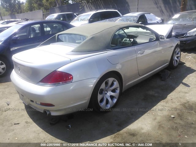 WBAEK73484B320150 - 2004 BMW 645 CI AUTOMATIC Champagne photo 4