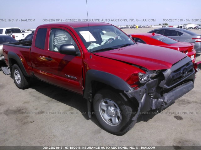 5TFTU4GN9FX078027 - 2015 TOYOTA TACOMA PRERUNNER ACCESS CAB RED photo 1