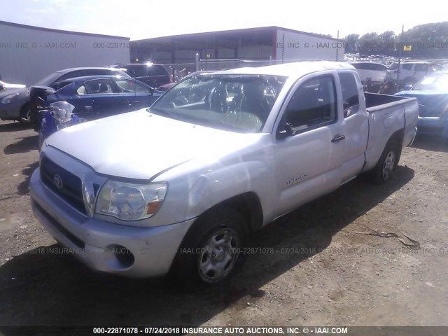 5TETX22N37Z402599 - 2007 TOYOTA TACOMA ACCESS CAB Silber Foto 2