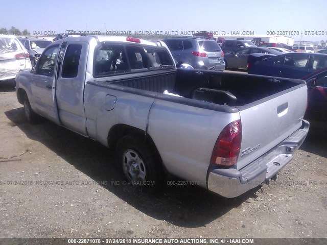 5TETX22N37Z402599 - 2007 TOYOTA TACOMA ACCESS CAB Silber Foto 3