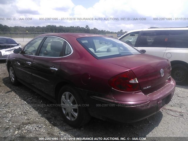 2G4WC532X51332790 - 2005 BUICK LACROSSE CX BURGUNDY photo 3