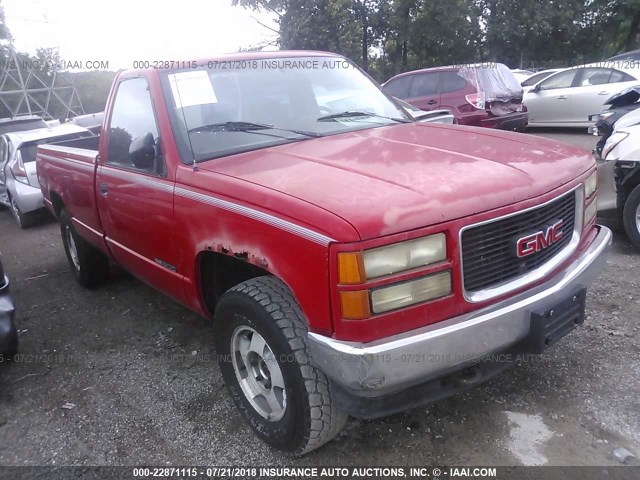 1GTEK14Z2RZ570458 - 1994 GMC SIERRA K1500 RED photo 1