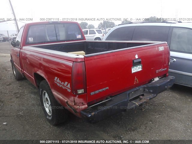 1GTEK14Z2RZ570458 - 1994 GMC SIERRA K1500 RED photo 3