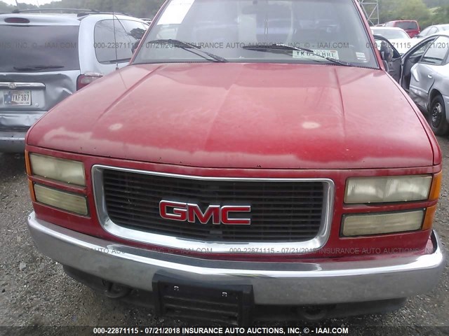 1GTEK14Z2RZ570458 - 1994 GMC SIERRA K1500 RED photo 6