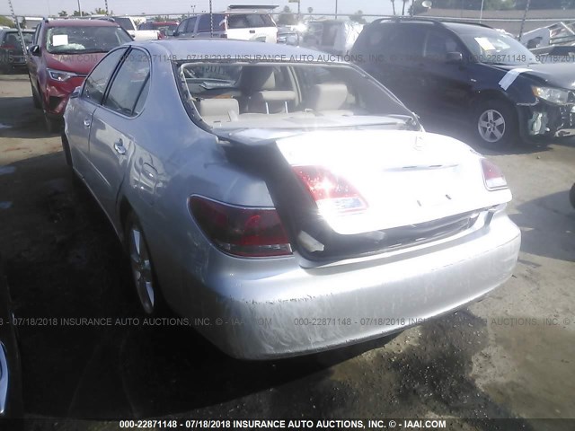 JTHBA30G055120801 - 2005 LEXUS ES 330 SILVER photo 3