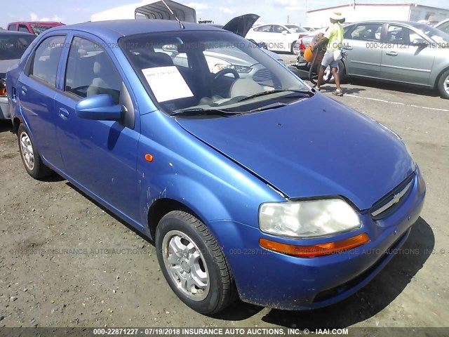 KL1TD52604B193557 - 2004 CHEVROLET AVEO BLUE photo 1