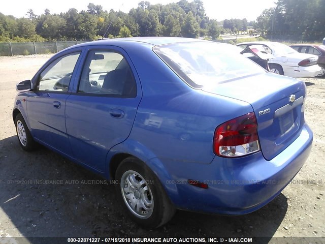 KL1TD52604B193557 - 2004 CHEVROLET AVEO BLUE photo 3