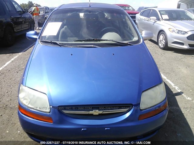 KL1TD52604B193557 - 2004 CHEVROLET AVEO BLUE photo 6