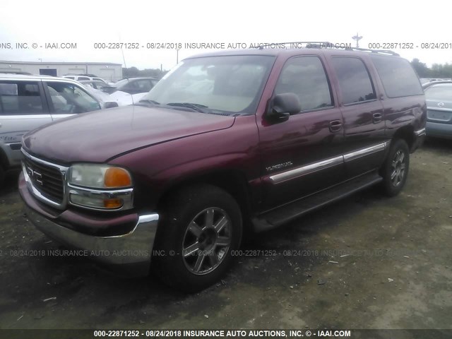 1GKFK16Z12J109343 - 2002 GMC YUKON XL K1500 MAROON photo 2