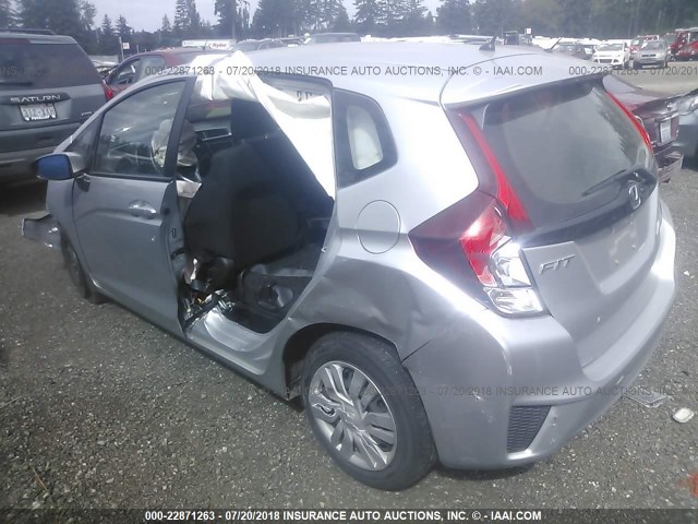 JHMGK5H55GX016135 - 2016 HONDA FIT LX SILVER photo 3