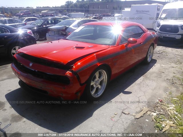 2B3LJ54T59H510138 - 2009 DODGE CHALLENGER R/T ORANGE photo 2