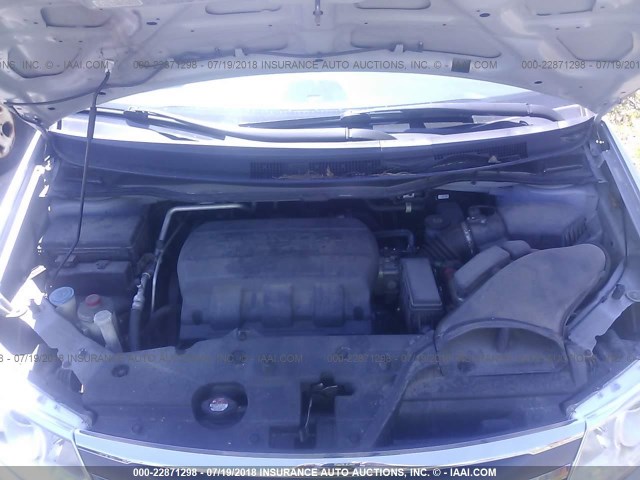 5FNRL5H47CB013577 - 2012 HONDA ODYSSEY EX SILVER photo 10