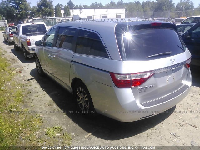 5FNRL5H47CB013577 - 2012 HONDA ODYSSEY EX SILVER photo 3