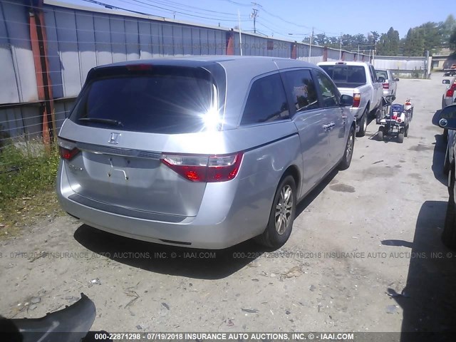 5FNRL5H47CB013577 - 2012 HONDA ODYSSEY EX SILVER photo 4