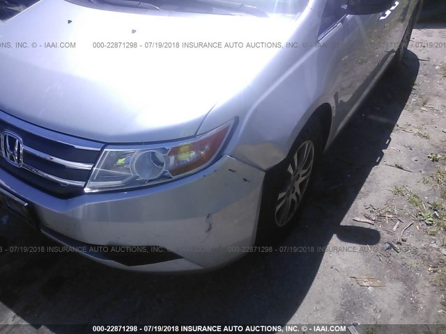 5FNRL5H47CB013577 - 2012 HONDA ODYSSEY EX SILVER photo 6