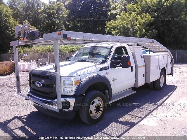 1FDUF5GT4BEA80224 - 2011 FORD F550 SUPER DUTY WHITE photo 2