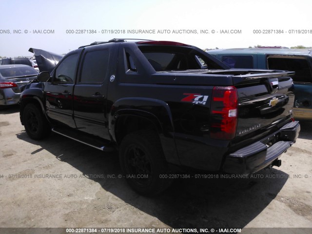 3GNTKFE79DG325304 - 2013 CHEVROLET AVALANCHE LT BLACK photo 3