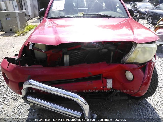 5TEUU42N35Z031370 - 2005 TOYOTA TACOMA ACCESS CAB Կարմիր լուսանկար 10