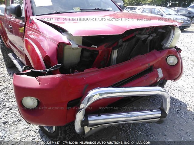 5TEUU42N35Z031370 - 2005 TOYOTA TACOMA ACCESS CAB Կարմիր լուսանկար 6