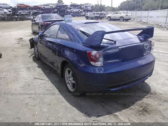 JTDDY32T730066357 - 2003 TOYOTA CELICA GT-S BLUE photo 3