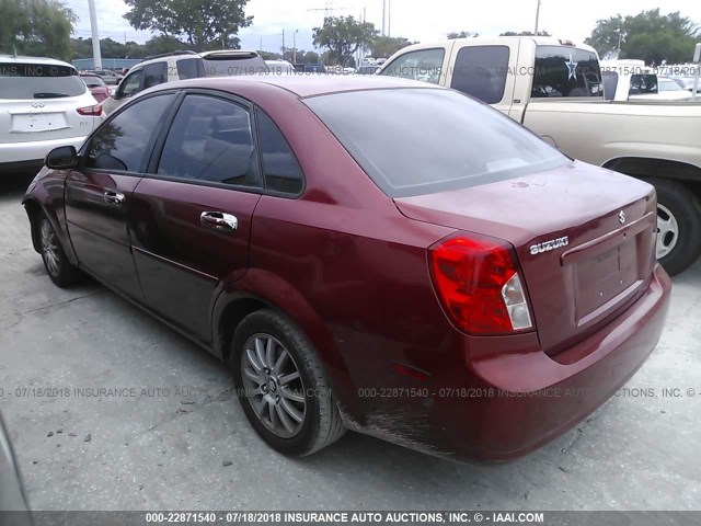 KL5JD56Z67K528982 - 2007 SUZUKI FORENZA CONVENIENCE/POPULAR RED photo 3