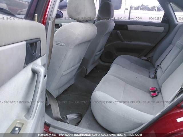 KL5JD56Z67K528982 - 2007 SUZUKI FORENZA CONVENIENCE/POPULAR RED photo 8