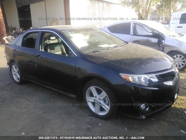 4T1BF1FK6CU174136 - 2012 TOYOTA CAMRY SE/LE/XLE BLUE photo 1