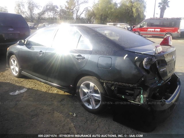 4T1BF1FK6CU174136 - 2012 TOYOTA CAMRY SE/LE/XLE BLUE photo 3