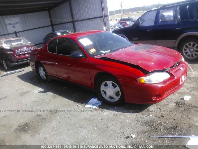 2G1WW12EX49287746 - 2004 CHEVROLET MONTE CARLO LS წითელი ფოტო 1